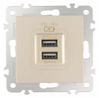 Розетка USB без рамки Arte Milano am-206 206.46-1.shampan