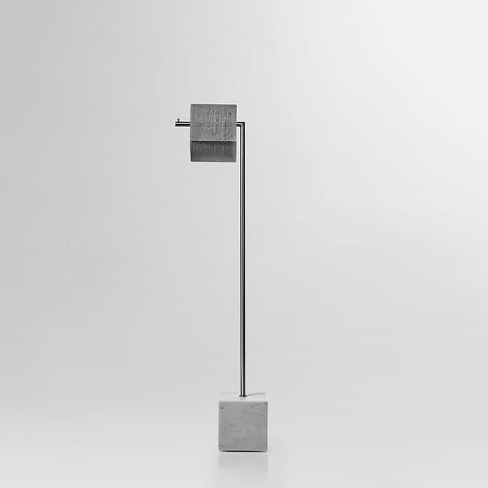 Держатель туалетной бумаги Antonio Lupi Bivio BIVIO1.8/steel.carrara мрамор/сталь