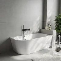 Акриловая ванна Abber AB9502-1.8 R 180x80 см R, угловая, белый