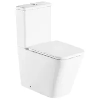 Унитаз-компакт CeramaLux 2171-1 безободковый, с сиденьем микролифт, белый