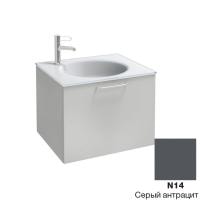 Тумба под раковину 60 см Jacob Delafon Odeon Rive Gauche EB2510-R5-N14 серый антрацит ручка хром