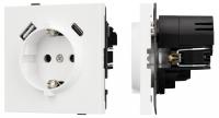 Розетка 2хUSB type A и C без рамки Arlight SCT-TENDO 054610