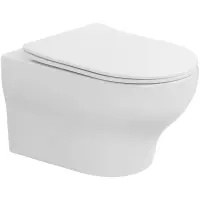 Унитаз подвесной Boheme Fiore 978-SET-W безободковый, торнадо, с сиденьем микролифт, белый