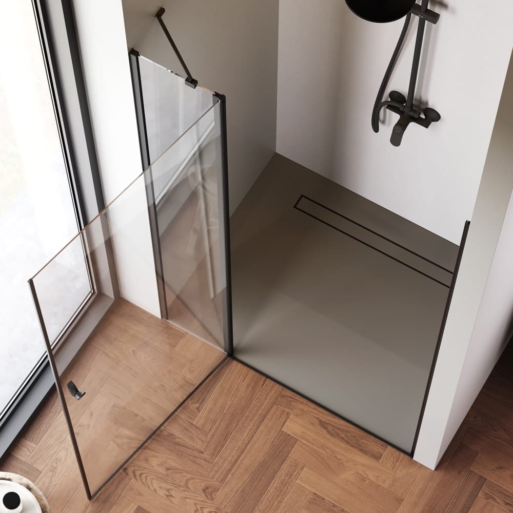 Дверь в нишу AM.PM Sunny 120 W87G-120-1P-BT черная матовая