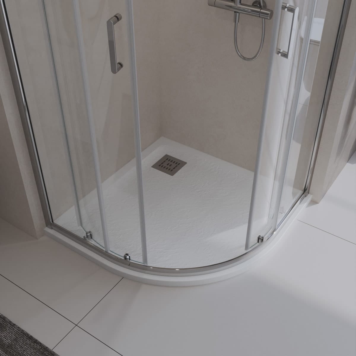 Душевой поддон BelBagno Uno 90 TRAY-MR-UNO-R-90-550-35-W-CR белый