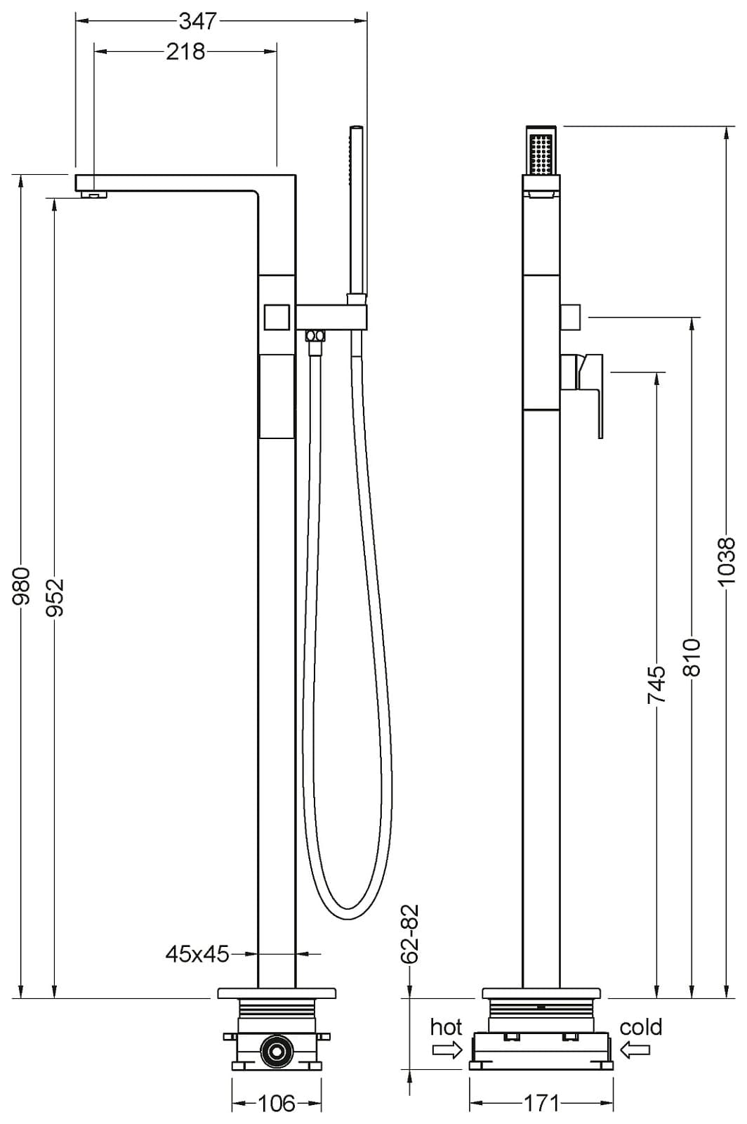 Смеситель для ванны Timo Selene 2210/03Y-CR с душем