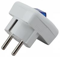 Вилка прямая с заземлением Эра  Vx5-W