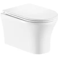 Унитаз подвесной GID Tr2101 безободковый, с сиденьем микролифт, белый