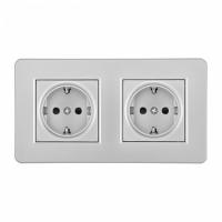 Розетка с заземлением и со шторкой Arte Milano SET16-2 SET16-2-40-1x2 silver