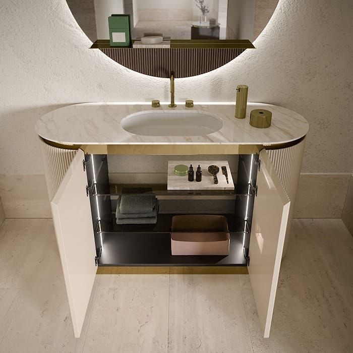 Комплект мебели Oasis Naos Композиция №2 146х56xh85см лак глянцевый/золото глянцевое