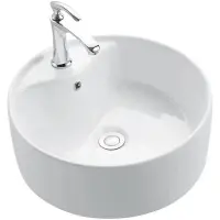 Раковина-чаша CeramaLux 9008B 46x46 см, накладная, белый