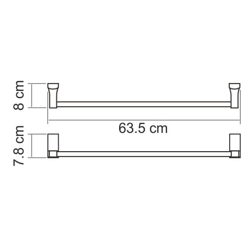 Держатель полотенец одинарный WasserKRAFT Lopau K-6030