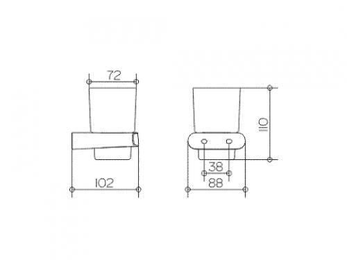 Стакан подвесной Keuco Elegance 11650019000
