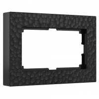Рамка для двойной розетки Werkel Hammer черный W0082408