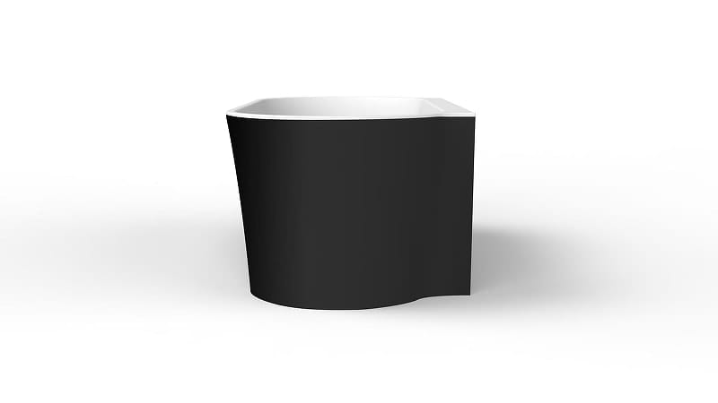 Акриловая ванна BelBagno 170x80 BB409-1700-800-W/NM черно-белая
