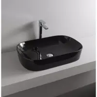 Раковина 65x41,5 см Artceram Ghost GHL002 03 00 nero lucido*0