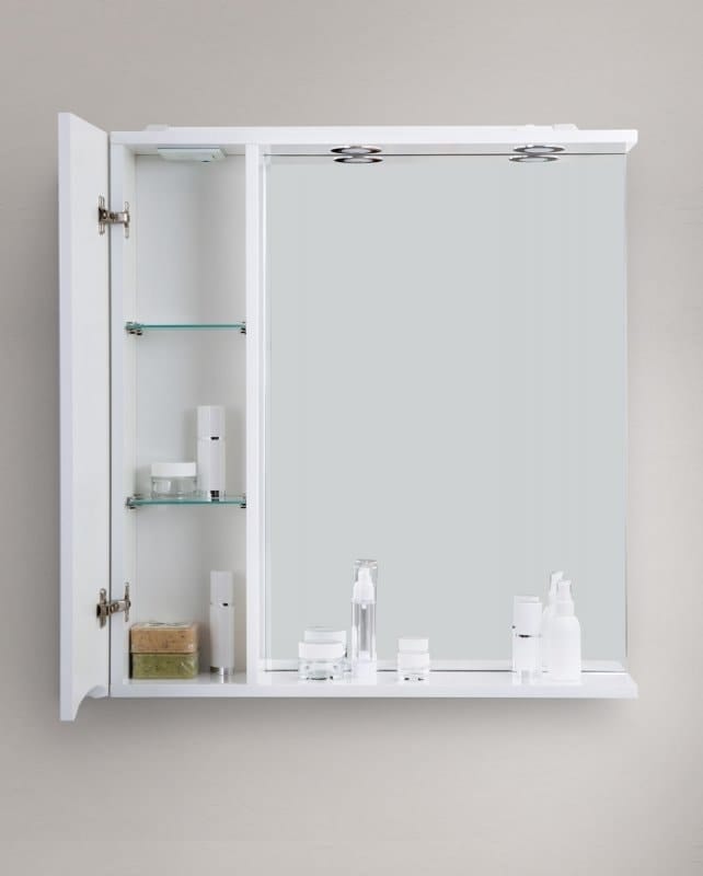 Зеркальный шкаф с подсветкой BelBagno MARINO-SPC-600/750-1A-BL-P-R