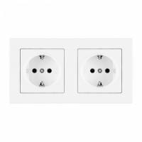 Розетка с заземлением и со шторкой Arte Milano SET06-2 SET06-2-40-1x2 white