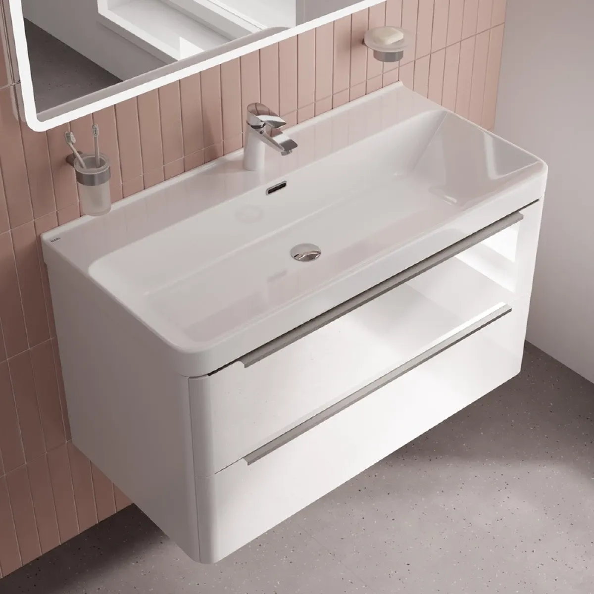 Раковина IDDIS Optima Home 0171000i28 99,3x49,6 см, накладная, белый