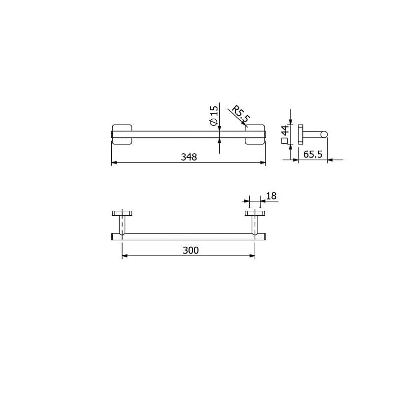 Полотенцедержатель Kludi Vela S 2596239 черный матовый