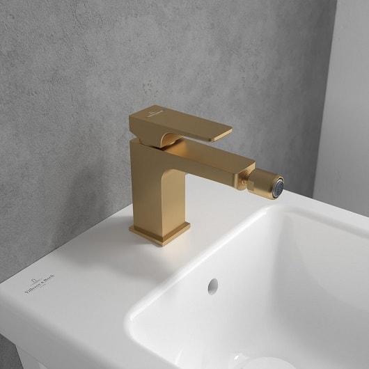 Смеситель для биде Villeroy&Boch Architectura Square TVB12500100076 золото сатинированное