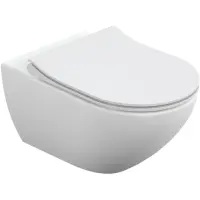 Унитаз подвесной Cersanit Street Fusion A64516 безободковый, с сиденьем микролифт, белый