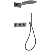 Душевой комплект Abber Wasser Kreis AF8151NG с термостатом никель