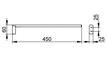 Полотенцедержатель Keuco Edition 400 11520210000 нержавеющая сталь
