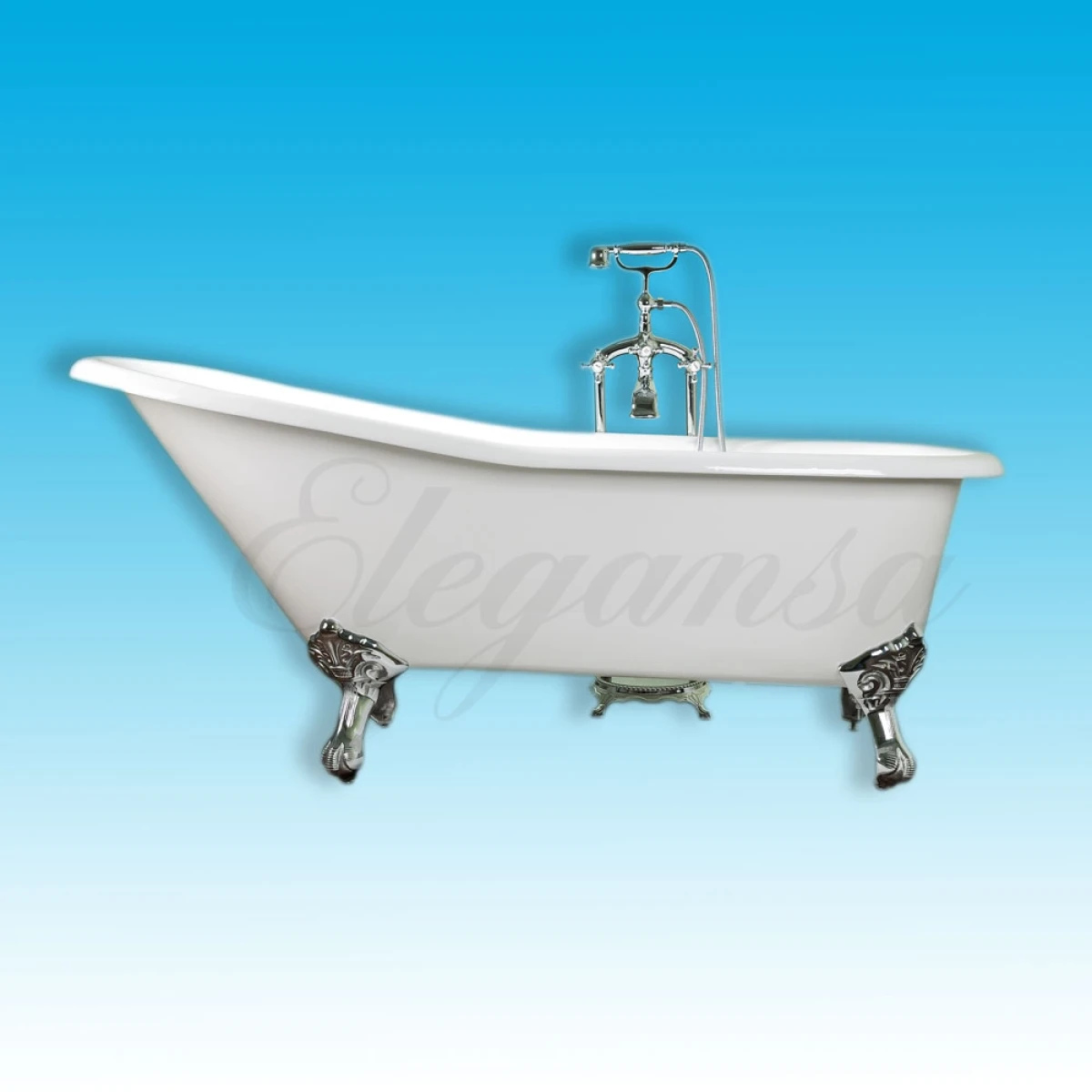Ванна чугунная Elegansa Schale Chrome Н0000012 167,6x76,5 см, отдельностоящая, белый