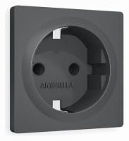 Накладка для розетки с заземлением и со шторками Ambrella Volt ALFA AP9070