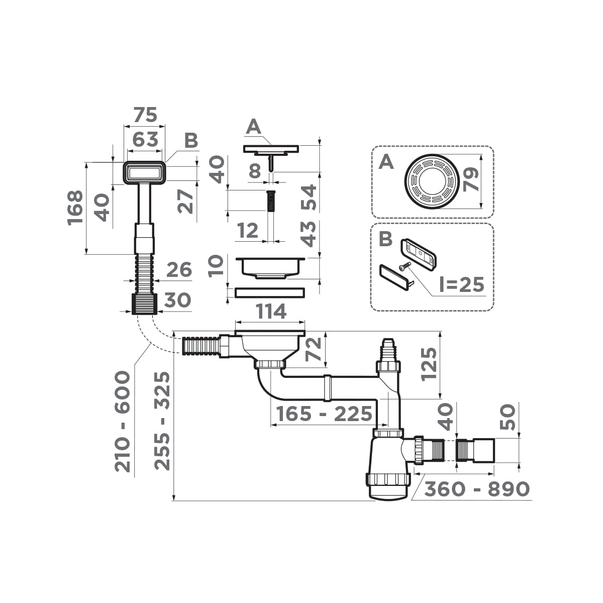 Сифон для мойки Omoikiri WK-1-IN 4956482