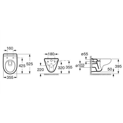 Комплект унитаз Roca Victoria 893100000 с инсталляцией