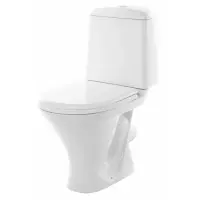 Унитаз-компакт Sanita Аттика эконом WC.CC/Attica/1-P/WHT.G/S1 косой выпуск, с сиденьем полипропилен, белый