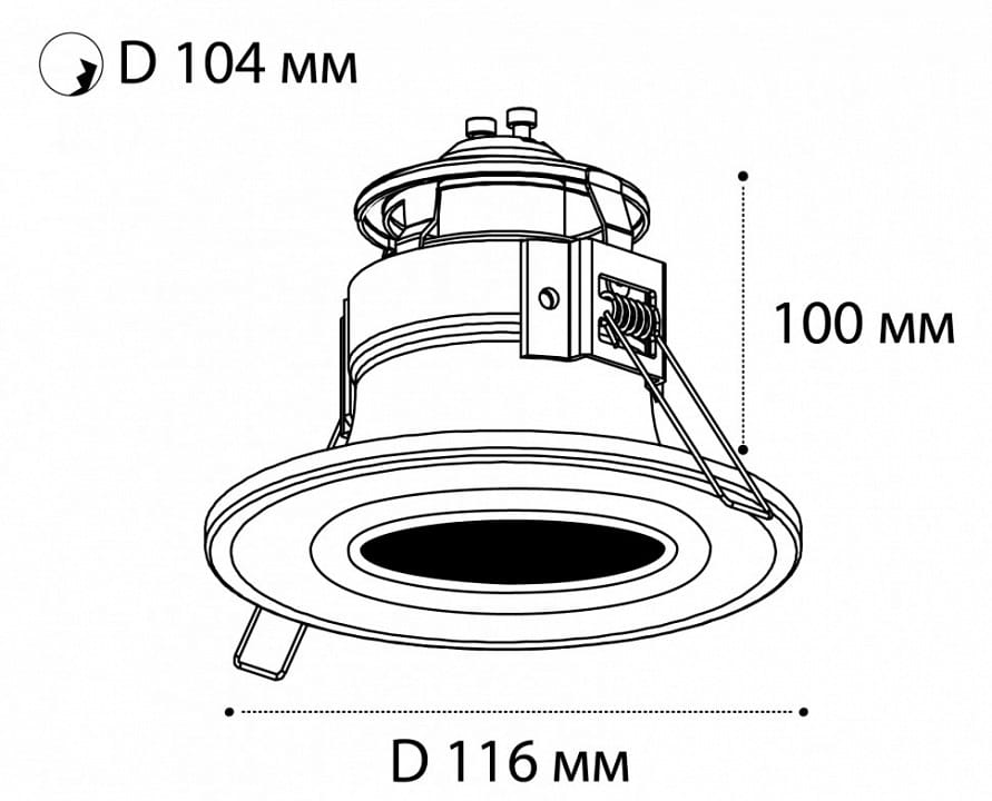 Встраиваемый светильник Italline IT07-7012 IT07-7012 black