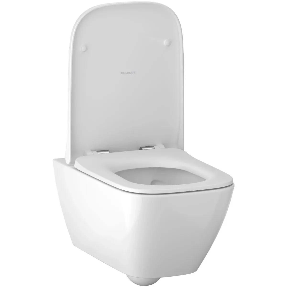 Унитаз подвесной Geberit Smyle Square 500.683.01.1 безободковый, с сиденьем микролифт, белый