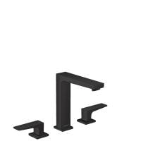 Смеситель для раковины hansgrohe Metropol 160 32515670 на 3 отверстия со сливным клапаном Push-Open матовый черный