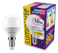 Лампа светодиодная Luminarte E14 10Вт 3000K LSTD-G45-10W3KE14