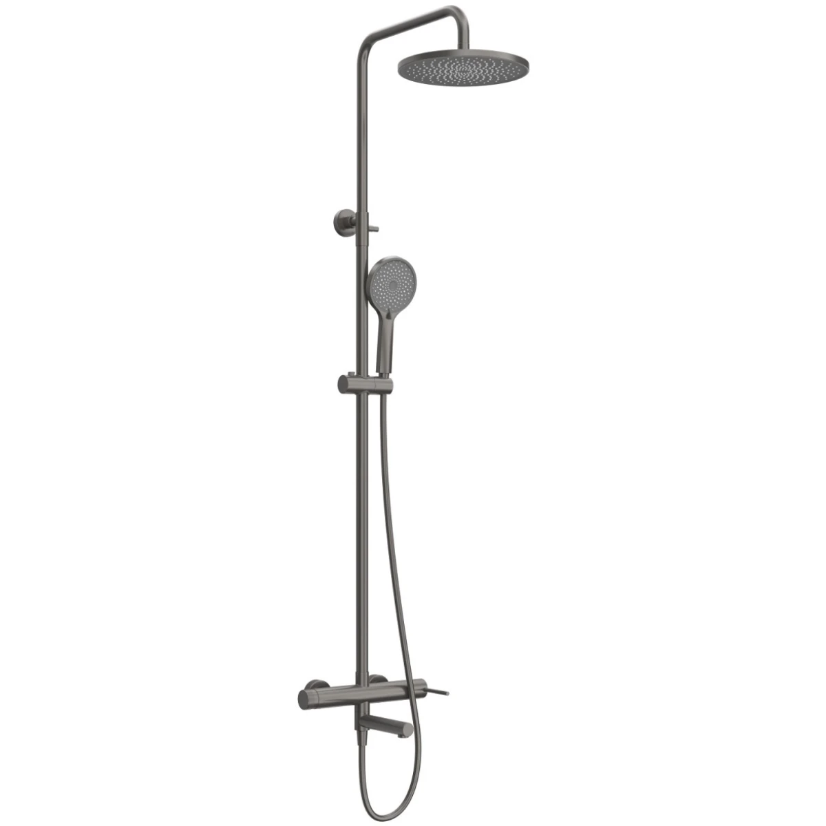 Душевая система Cezares Relax RELAX-CVD-GM 230 мм, со смесителем, оружейная сталь матовый