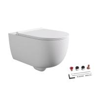 Подвесной унитаз с крышкой и сиденьем Alice Unica 32240109SET белый матовый