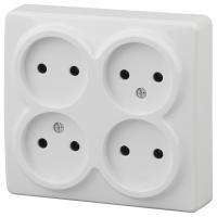 Розетка четверная без заземления Эра Эра Эксперт 11-2210-01