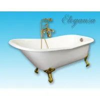 Ванна чугунная Elegansa Schale Gold Н0000261 167,6x76,5 см, отдельностоящая, белый