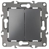 Переключатель двухклавишный без рамки Эра Эра 12 12-1106-12