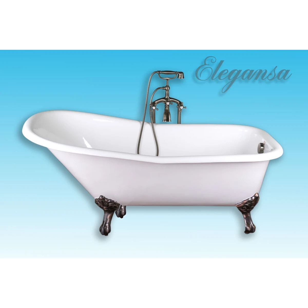Ванна чугунная Elegansa Schale Antique Н0000278 167,6x76,5 см, отдельностоящая, белый