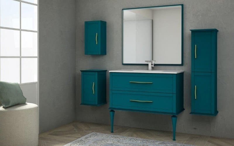Тумба под раковину Cezares Tiffany 100 54953 бензиновый синий