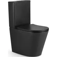 Унитаз-компакт GID Tn2189TF-BM безободковый, торнадо, с сиденьем микролифт, черный матовый