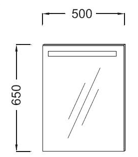 Зеркало Jacob Delafon Parallel 50 (EB1410-NF) c подсветкой