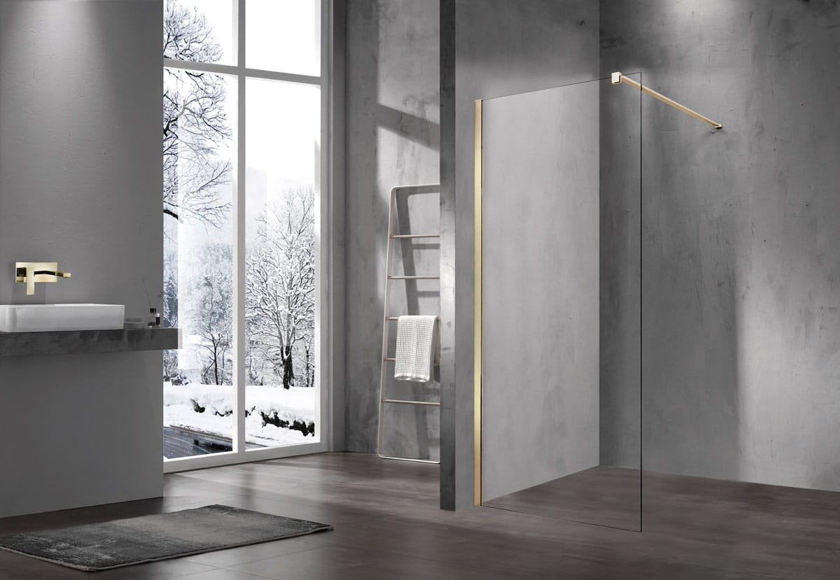 Душевая перегородка Vincea Walk in 90 VSW-1H900CLG матовый золотой