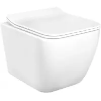 Унитаз подвесной Rea Martin REA-C8006 безободковый, с сиденьем микролифт, белый