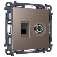 ТВ-розетка и розетка Ethernet RJ-45 без рамки Ambrella Volt ALFA MA642510