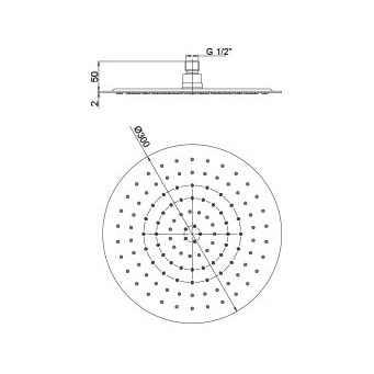 Верхний душ Paini 50CR759UP30E
